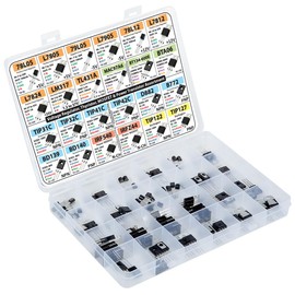 Power Transistor, Mosfet, Thyristor and Voltage Regulator Assortment Kit, 82 pcs, 24 Types