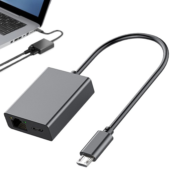 Ethernet Adapter Compatible with Fire TV Stick, Micro USB to