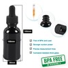 NOOEEISS 48 Pack,1oz Glass Dropper Bottle,Blakc Tincture Bottles with Dropper,Pretty