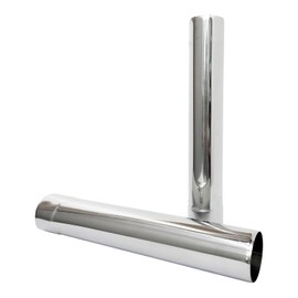 TAISOCA 2.36 inch Stainless Steel Stove Pipe, 2 pcs, 14.2 inch/36cm, Straight, Thickened Wall, High-Temperature Resistant, Corrosion-Resistant, Easy to Install, For Camping Stove Smoke Exhaust