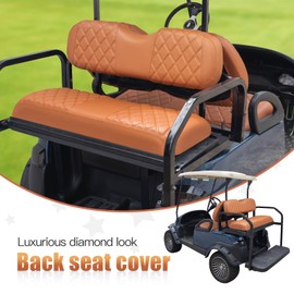 NOKINS Golf Cart Seat Covers Fit Club Car Precedent/DS/EZGO RXV/TXT/Yamaha Drive Aftermarket Standard Rear Seat Cushion, No Stapler, Multiple Colors&Breathable (Burgundy&Black)