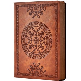 CAGIE Notebook A5 Lined Leather Journal for Men, Soft Cover, 288 Pages, Vintage Notebooks for Writing, Travel Journal, Adults, 5.7 inches x 8.3 inches, Brown