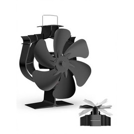 HIDALIFE Oscillating Wood Stove Fan - Heat Powered 6 Blade Auto-Spin & 60° Rotation for Wood/Pellet/Coal Stoves,Big Size Fireplace Burner Fan - Silent Operation,Overheat Protection