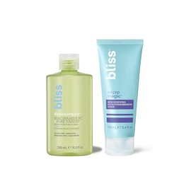 Bliss Disappearing Act Niacinamide Toner +Micro Magic | Skin-Renewing Microdermabrasion Scrub