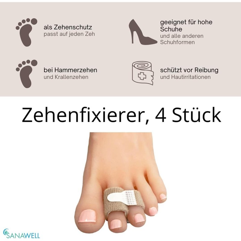 Toe Fixers with Padding for Hammer Toe and Overlapping Toes,