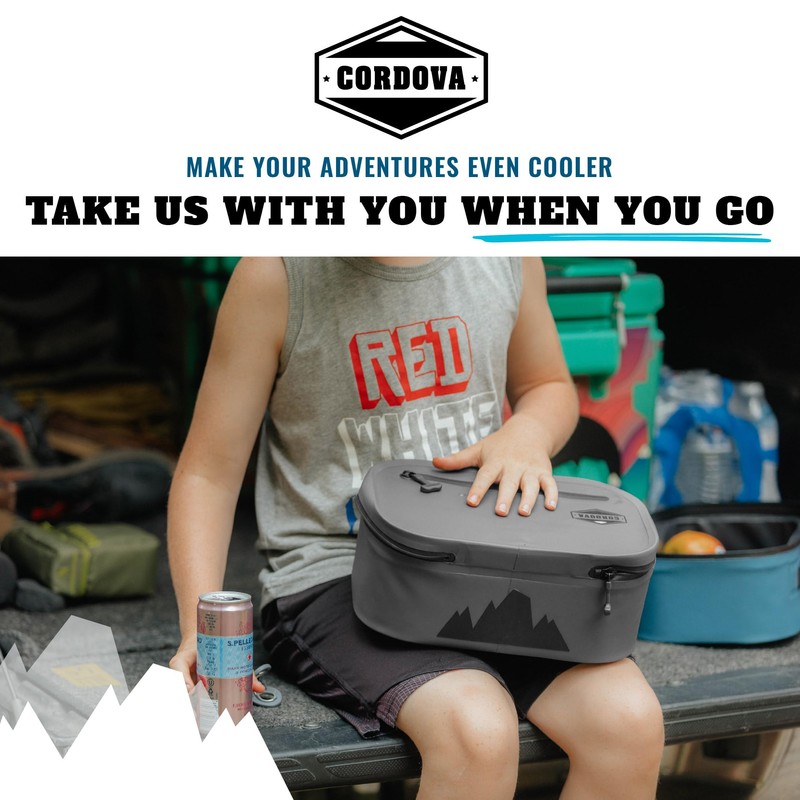 Cordova Outdoors Backcountry Class Lunchpack Soft Cooler, Scree, 4 can