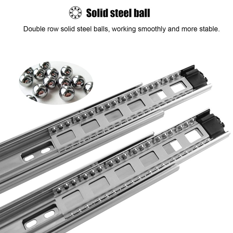 5 Pair of 18 Inch Drawer Slides,100 LB Capacity Full