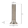 M4 (4mm x 25mm) Phillips Countersunk Machine Screws Flat Head