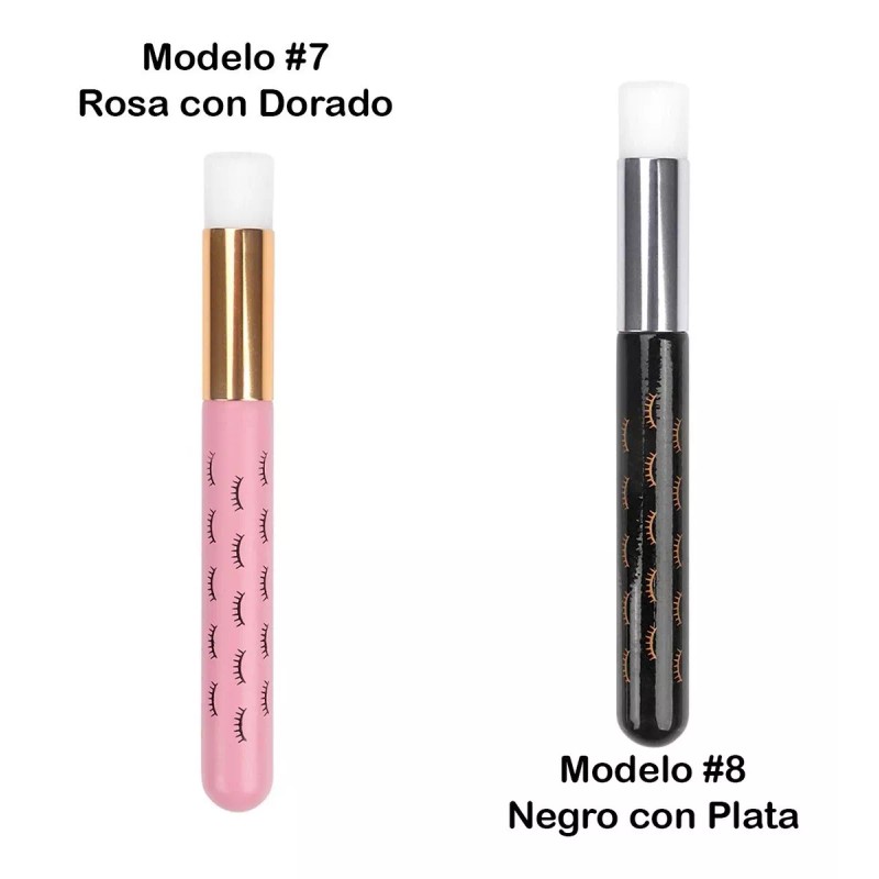 Mafab Brocha Limpieza Extensiones De Pestañas Rosa, Blanca Suave