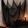 Tela espeluznante de Halloween negra de 1016 x 215 cm