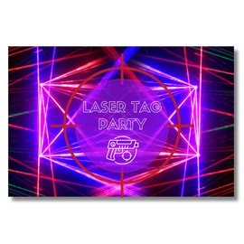 LimaLima Laser Tag Birthday Party Invitations For Boys Pack 12 Invites With Peel & Seal Envelopes WRITE ON