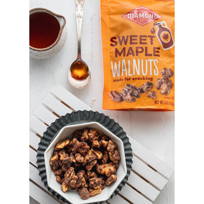 Diamond of California Sweet Maple Walnuts, 4 oz (4 Pack)