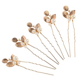Baluue 5pcs Vintage Hairpins Leaf Design Handmade Hair Accessories for Weddings Parties and Everyday Use Elegant Bridal Headpieces for Women