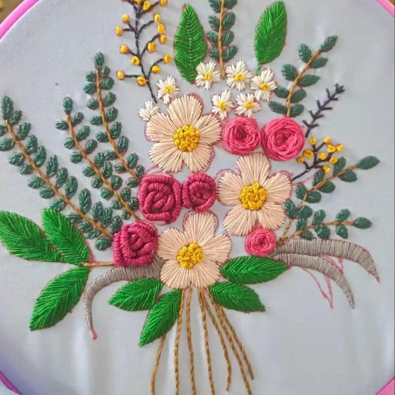 12pcs Gradient Embroidery Thread Red Cross Stitch Threads 8M,Polyester Thread