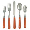 Ginkgo International Le Prix 5-Piece Stainless Steel Flatware Place Setting, Persimmon, Service for One