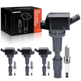 A-Premium Set of 4 Ignition Coil Pack and Iridium Spark Plugs Compatible with Hyundai Sonata 2015-2019, Santa Fe Sport 2016-2018, Tucson 2018-2020 & Kia Optima 2016-2020, Sorento, Sportage, Rondo