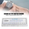 ScrewIn Type Watch Crown Chronograph Button Watch Pusher Accessory AC6057SPS