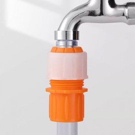 Spiral Plastic Faucet Hose Connector Adapter Orange 50ea