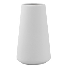 Simple Vase for Flowers Plants, Matte Vases for Modern Table Shelf Home Decor Wedding Boho Decor, 6" H Frosted Elegant Ceramic Vase for Pampas Grass Fluffy Stem Bouquet Lavender Flowers (White, 1)