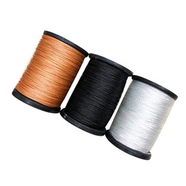 LALAFINA 3 Rolls Cobbler Thread Black White Brown Bookbinding Cord for Hand Machine Sewing Durable Tailoring Line Crafting Supplies for Quilting and DIY Projects