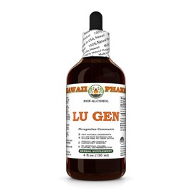 Lu Gen (Phragmites Communis) Dry Root Glycerite, Made in Hawaii, All Natural, Vegan, Lab Tested Alcohol-Free Liquid Extract - 4 fl.oz