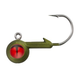 Northland Fishing Tackle Freshwater Tungsten Short Shank Fishing Jig for Bass, Walleye, Trout, and Many Others, Metallic Olive, 1/4 Oz 2/0 Hook, 2/Card