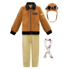 ReliBeauty Pilot Costume Children's Boy with Hat Sharp, 120