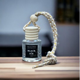 The Blooming Cactus & Co. 2 Bottles - Long-Lasting Fragrance for Car and Small Rooms-Car Air Freshene-Air Freshener for Car-Car Hanging Air Freshener-Phthalate Free Fragrance (X2) (Black as Ice)