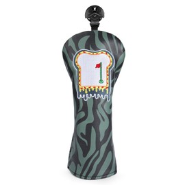 Golf Club Covers Funny Toast Premium Embroidery Driver Headcovers Fariway Wood Head Cover Hybrid Covers Leahter Golf Headcovers for Most Brand (for Fariway Wood)