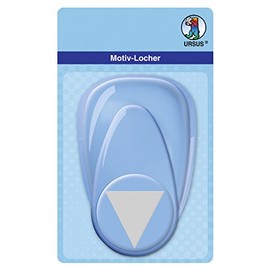 Ursus 19450092 Motif Hole Punch with Lever Maxi, Bunting, Blue, Punched Motif Approx. 50.8 mm, Made of Plastic with Metal Punch, Suitable for Grammages of 160 220 g/m²