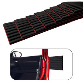 RUBBER BOND Garage Wall Protectors 8 Pack - 4x15 Inches Strong Self-Adhesive Rubber Bumper Protectors for Garage Walls - Anti-Scratch and Waterproof (Black)