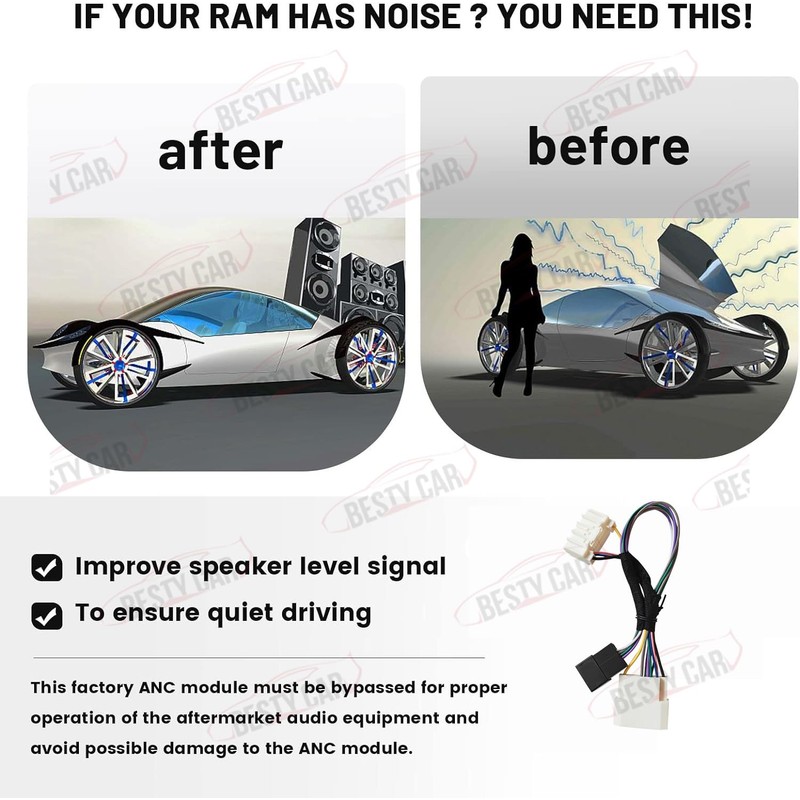 ANC-CH01 Factory ANC (Active Noise Cancelation System) Module Bypass Harness