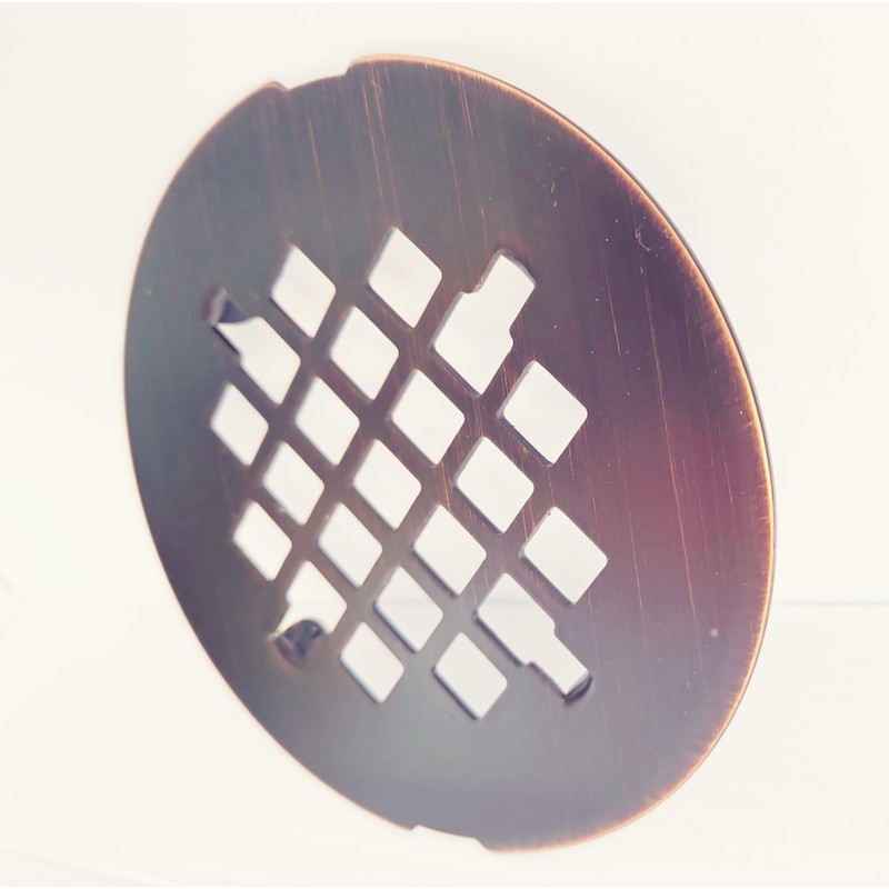 4-1/4 inches Snap-On Round Shower Drain Cover, Stainless Steel (Oil