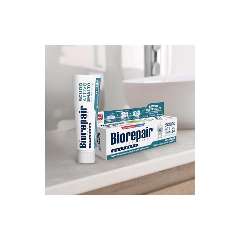 Biorepair, Advanced Toothpaste with Active Shield Against Caria, 3 Packs