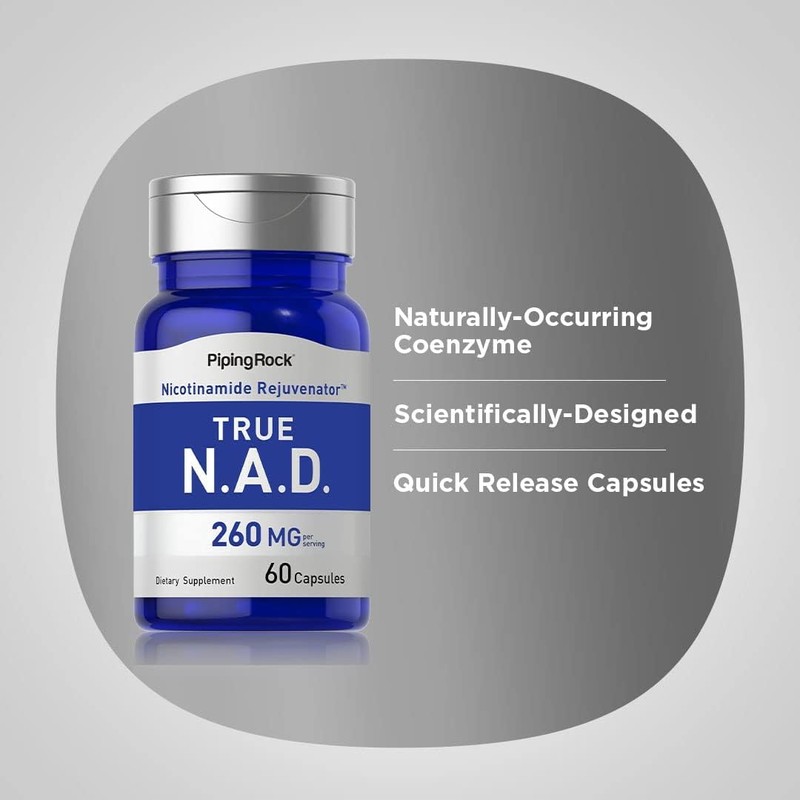 True NAD 260 mg 60 Capsules | Nicotinamide Rejuvenator Anti