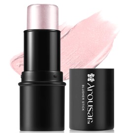 Arousar Highlighter Stick, Shimmer Cream Glow Stick, Shiny Illuminator and Rich Pigment Cosmetics, Long Lasting Waterproof Brightening Makeup 1# SILVER SPARKLE