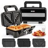 KOTEK 3 In 1 Sandwich Maker, Waffle Maker with Removable