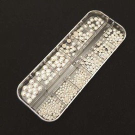 Other brands Nail Art Resin Art Decoration Parts Set White Pearl Stone / 네일아트 레진아트 꾸미기 파츠 세트 화이트펄 스톤 스톤