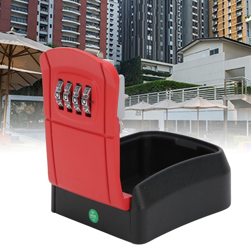 Key Lock Box 4Digit Combination Password WallMounted Outdoor Storage for