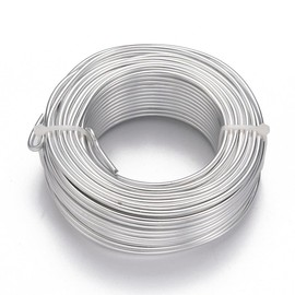 Ornazy 82 Feet Round Aluminum Wire Roll 9 Gauge Bendable Metal Craft Wire for Jewelry Making Crafting Wrapping
