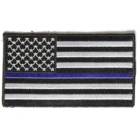 SUBDUED THIN BLUE LINE US FLAG Patch Law Enforcement Police Morale Tactical