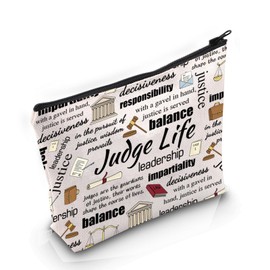 MNIGIU Judge Gift for Women Law Graduation Gift Judge Life Makeup Zipper Pouch for New Judge (Judge Life CA)