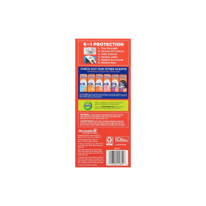 Hefty Ultra Strong Trash Bags 13 Gallon | Tall Kitchen