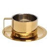 Coffee Cup Gold Fashionable Design Wearable Convenient Practical Stainless Steel