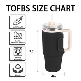 TOFBS Drink Holder Beach Bag Accessories Outdoor Activities Drink Holder Charm Accessories Insert Drink Holder for Bogg Bag and Simply Southern Beach Tote Bag (Black)