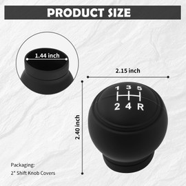Figpade 2PCS Car Gear Shift Knob Cover,Flexible Silicone Car Gear Shift Cover for Protecting Shifts Lever,Universal Stick Shifts Covers Cars Interior Accessories for Most 5-Speed Cars