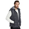 ZSHOW Men's Puffer Vest Removable Hooded Cotton-Padded Vests Outerwear Jackets(Grey,XL)