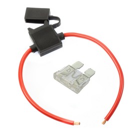 VOODOO (2) 12 Gauge Gauge ATC Inline Fuse Holder Fuseholder with Cover & (2) Fuses (25 AMP)