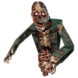Beistle 3-D Zombie Card Stock Wall Decoration-1 Pc, 34", Multicolor