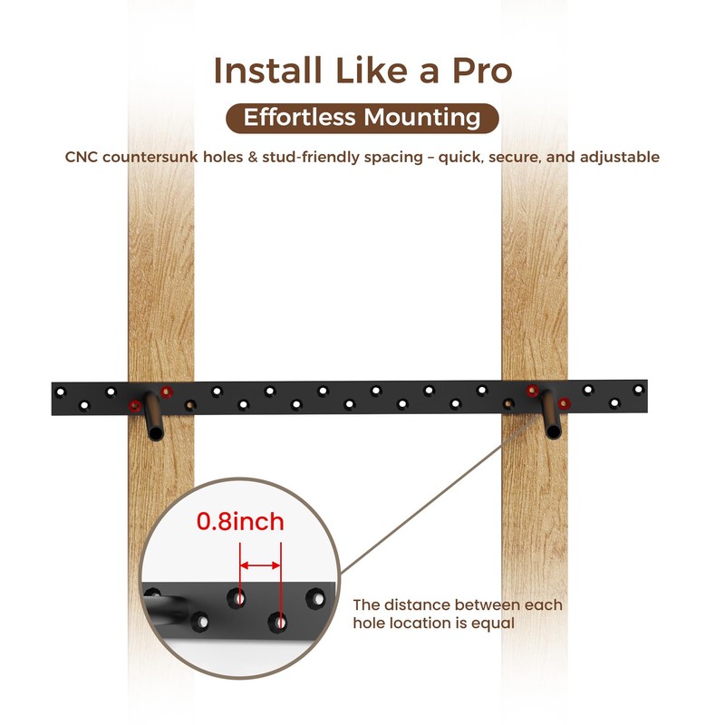 2pcs Floating Shelf Bracket Heavy Duty Floating Mantel Bracket Black